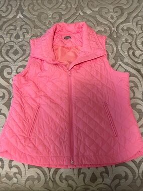 Worn Once T by Talbots Pink Vest Size XLP